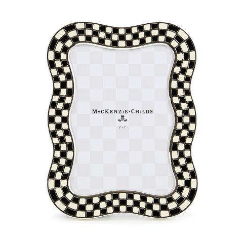Wavy Check Silver Plated 13 cmx 18 cm Frame