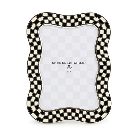 Wavy Check Silver Plated 13 cmx 18 cm Frame