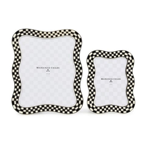Wavy Check Silver Plated 13 cmx 18 cm Frame