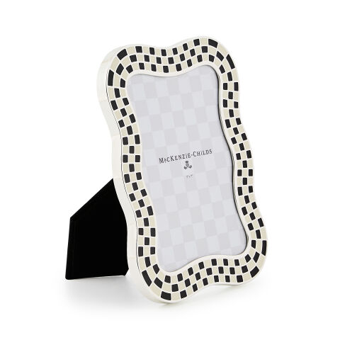 Wavy Check Silver Plated 13 cmx 18 cm Frame