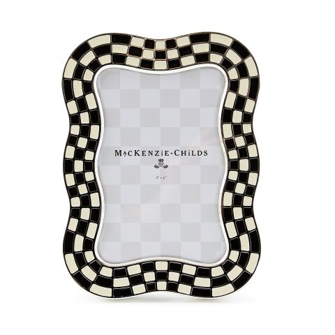 Wavy Check Silver Plated 4''x 6'' Frame