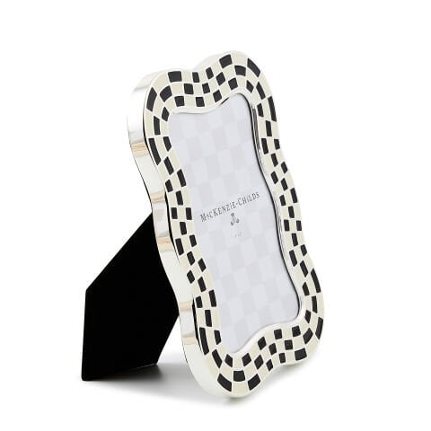 Wavy Check Silver Plated 4''x 6'' Frame