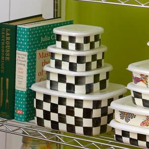 Courtly Check Enamel Storage - Deep