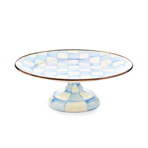 Sky Check Small Pedestal Platter