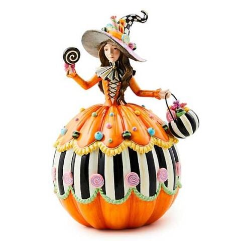 Trick or Treat Illuminated Witch Figurine