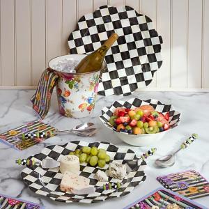 Courtly Check Enamel Petal Platter