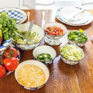 Sterling Check Enamel Everyday Bowl - Medium
