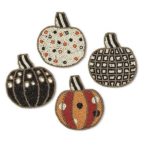 Pumpkin Palooza Beaded Coasters - Set of 4