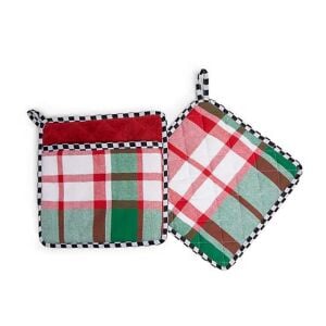 Holiday Spruce Potholders - Set of 2