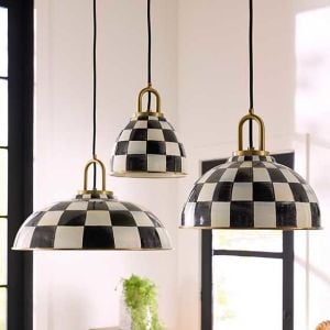 Courtly Check 12'' Dome Pendant Lamp