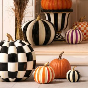 Orange Stripe Pumpkin - Medium