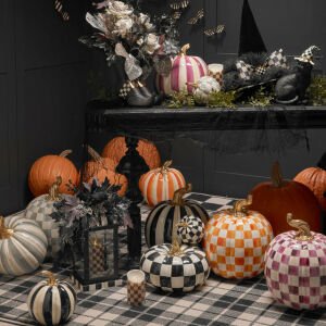 Orange Stripe Pumpkin - Medium