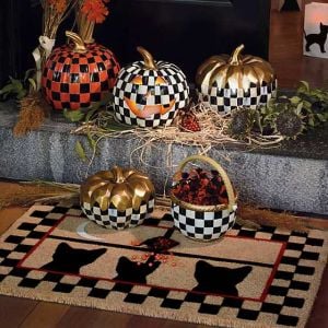 Courtly Check Illuminated Jack O' Lantern