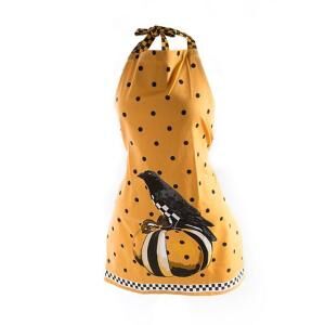 Crow on Pumpkin Apron