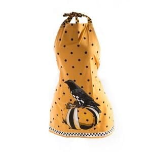 Crow on Pumpkin Apron