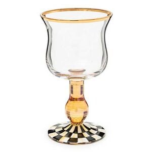 Courtly Check Wine Glass