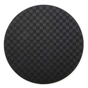 Black Check Faux Leather Placemat