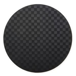 Black Check Faux Leather Placemat