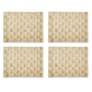 Flax Sinamay Placemats, Set of 4