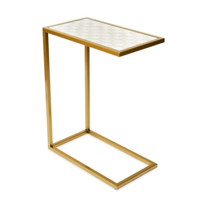 Mocha Check Enamel C-Table