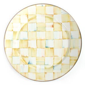 Parchment Check Enamel Charger/Plate