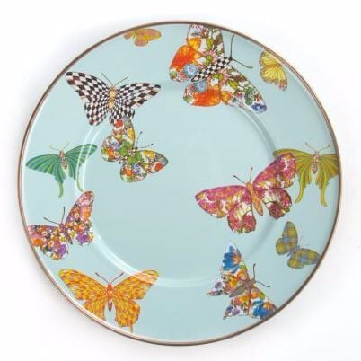 Butterfly Garden Salad Dessert Plate Sky