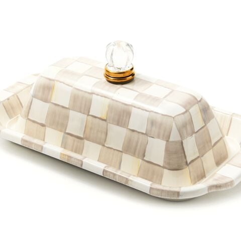 Mocha Check Butter Box