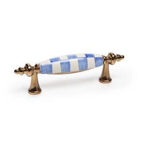 Royal Check Drawer Pull - Brass
