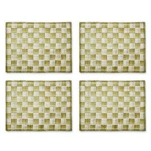 Green Sinamay Placemats, Set of 4
