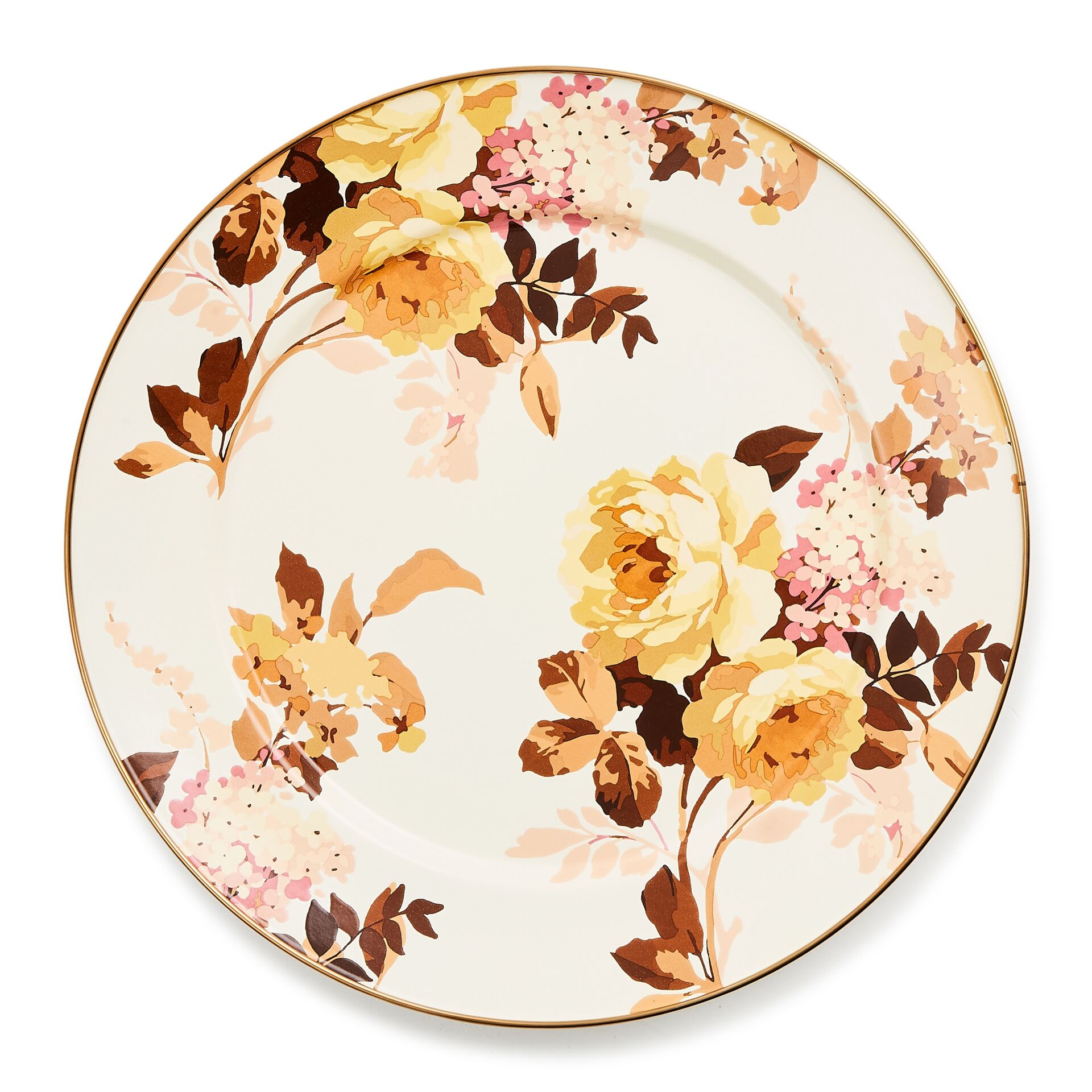 Wild Rose White Charger Plate