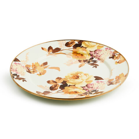 Wild Rose White Charger Plate