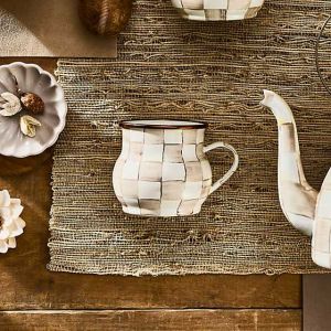 Mocha Check Mug
