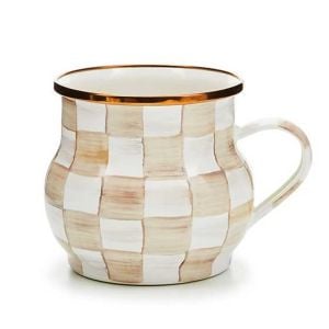 Mocha Check Mug