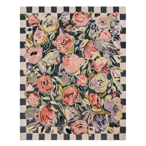 Ranunculus and Checks 8' x 10' Rug