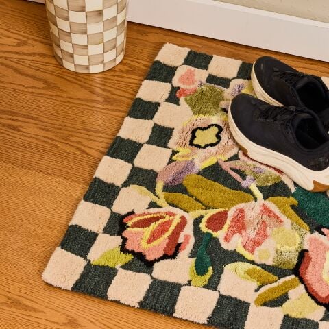 Ranunculus and Checks 8' x 10' Rug