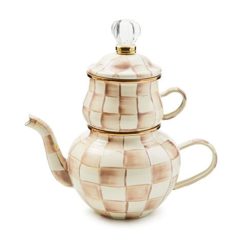 Mocha Check High Tea