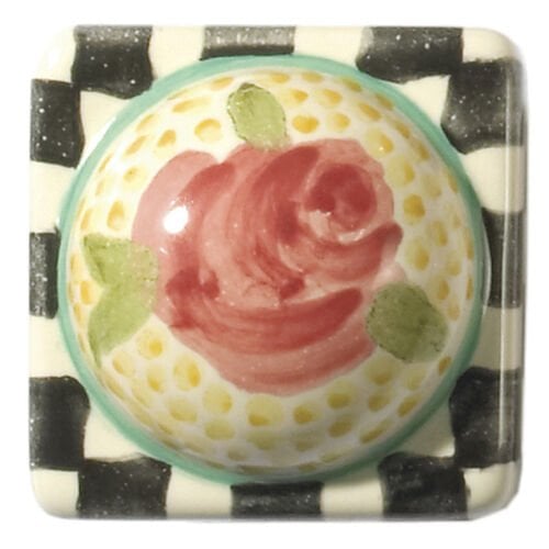 Rose Petit Four Square Knob