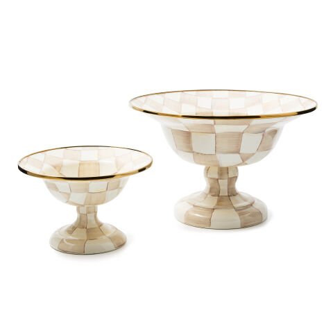 Mocha Check Small Compote