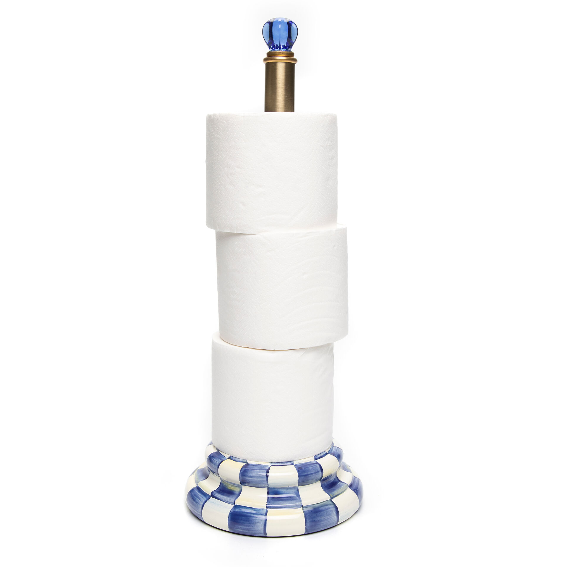 Royal Check Enamel Toilet Tissue Storage