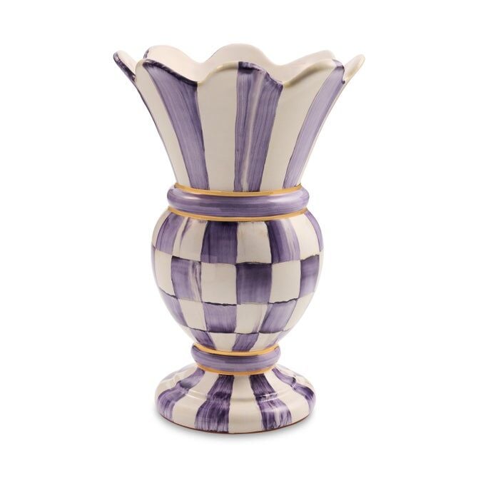 Violet Check Small Great Vase