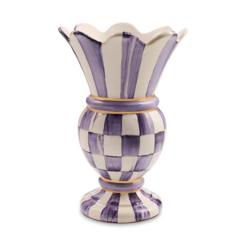 Violet Check Small Great Vase