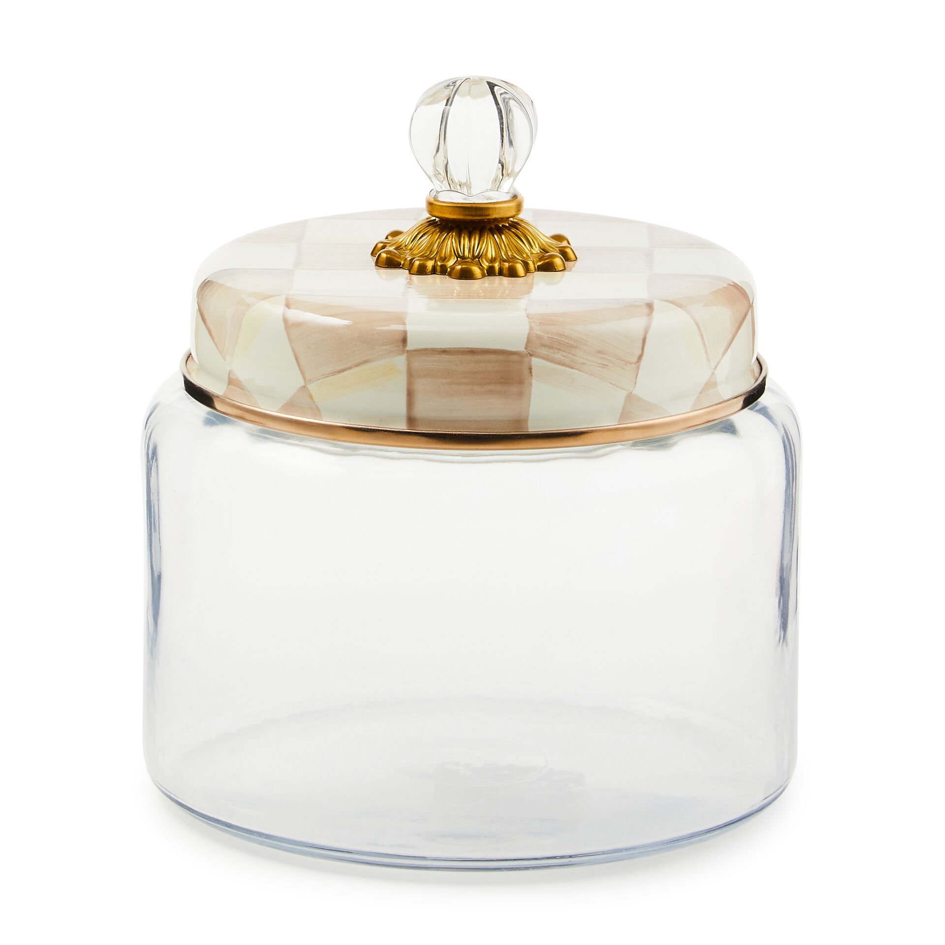 Mocha Check Medium Kitchen Canister