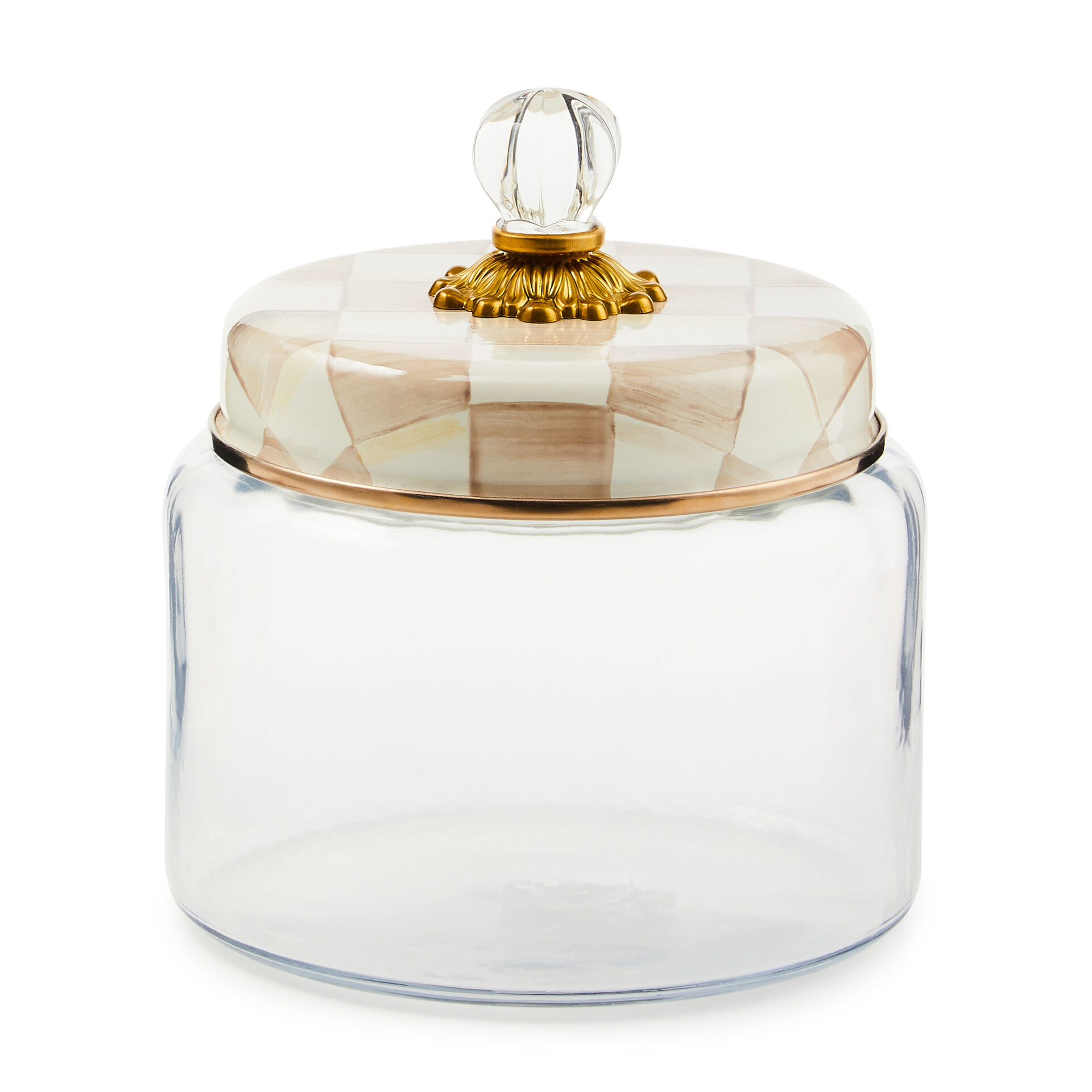 Mocha Check Medium Kitchen Canister
