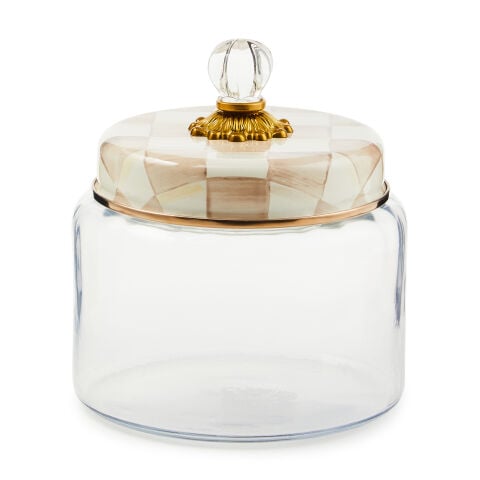 Mocha Check Medium Kitchen Canister