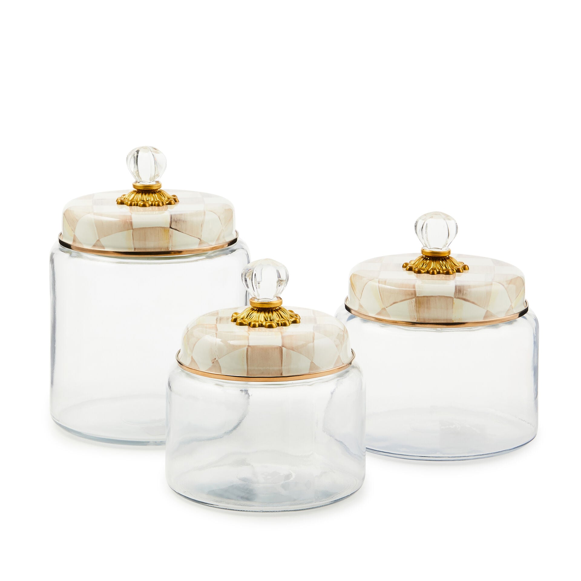 Mocha Check Medium Kitchen Canister