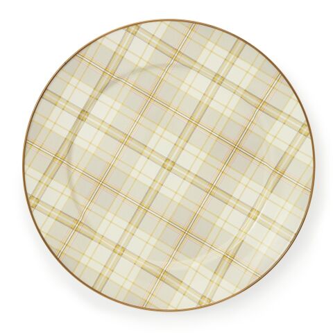 Tartan Latte Charger Plate