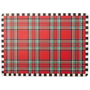 Tartan Red Cork Back Placemats, Set of 4