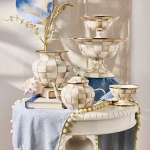 Mocha Check 4 Cup Teapot