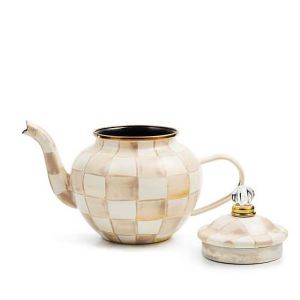 Mocha Check 4 Cup Teapot