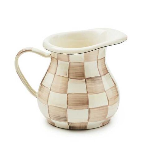 Mocha Check Little Creamer